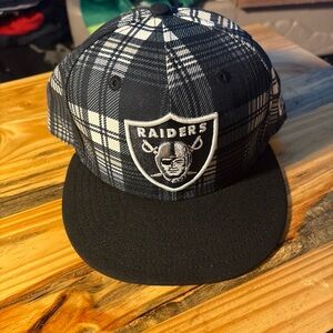 Raiders Plaid Snapback Hat